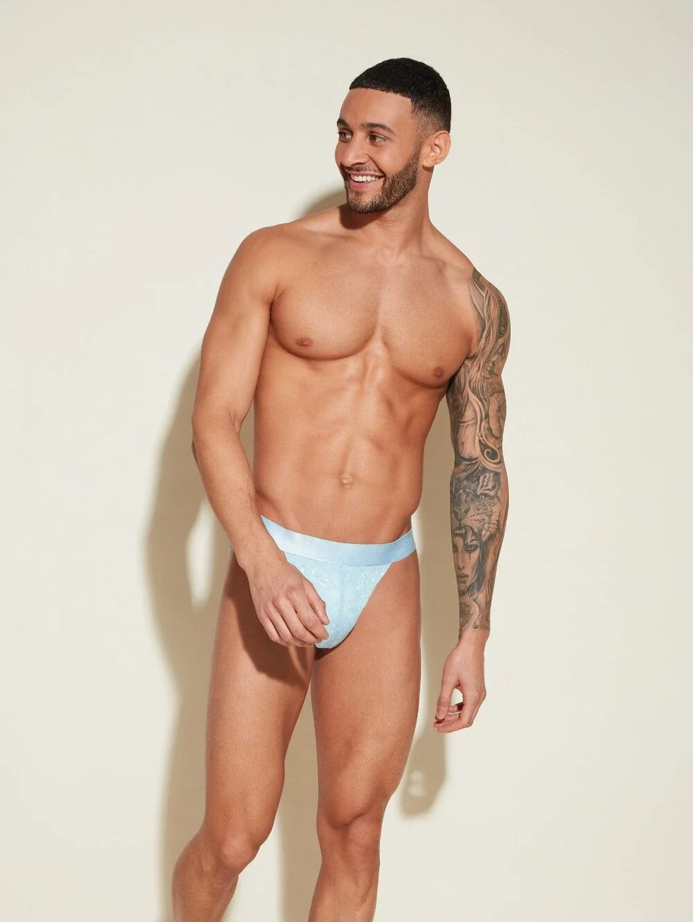Cosabella Light Blue Lace Men's Jockstrap